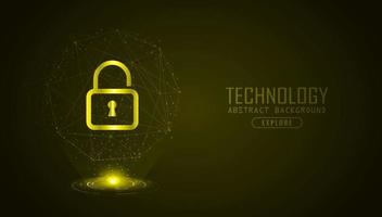 Modern Cybersecurity Technology Background with padlock vector