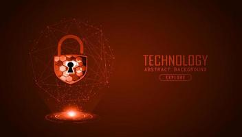 Modern Cybersecurity Technology Background with padlock vector