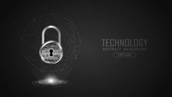 Modern Cybersecurity Technology Background with padlock vector