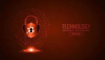 Modern Cybersecurity Technology Background with padlock vector