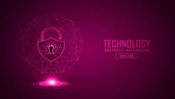 Modern Cybersecurity Technology Background with padlock vector