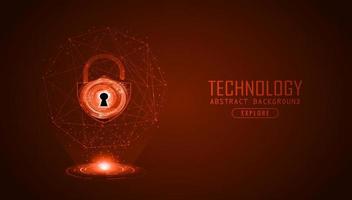 Modern Cybersecurity Technology Background with padlock vector