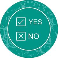 Yes No Option Vector Icon