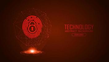 Modern Cybersecurity Technology Background with padlock vector