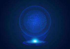 Blue Modern Holographic Globe vector