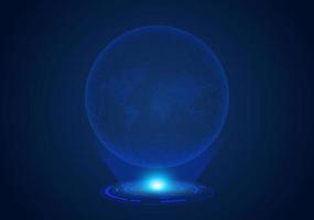 Blue Modern Holographic Globe vector