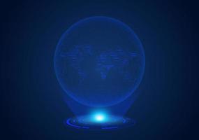 Blue Modern Holographic Globe vector