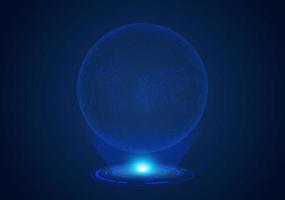 Blue Modern Holographic Globe vector