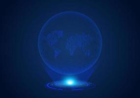 Blue Modern Holographic Globe vector