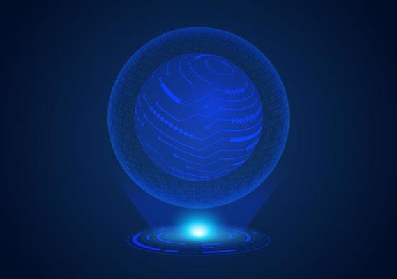 Modern Holographic Globe