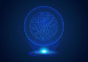 Modern Holographic Globe vector