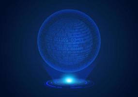 Modern Holographic Globe vector