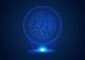 Modern Holographic Globe vector