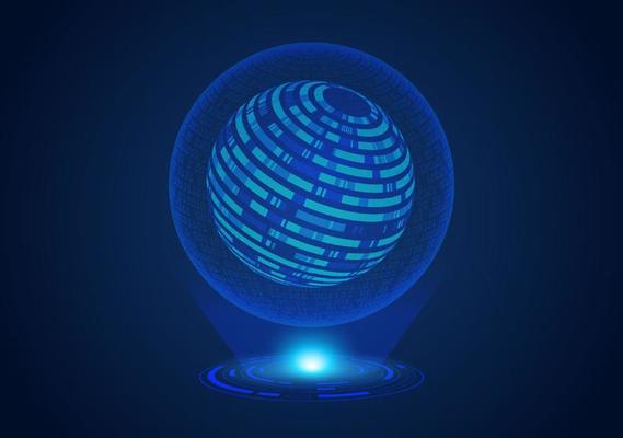 Modern Holographic Globe