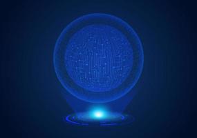 Modern Holographic Globe vector