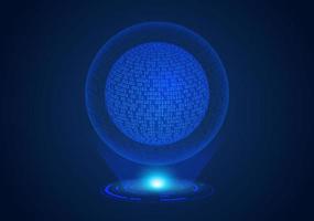 Modern Holographic Globe vector