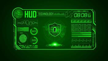 Modern HUD Technology Screen Background with lock vector