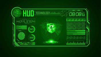 Modern HUD Technology Screen Background with padlock vector