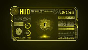 Modern HUD Technology Screen Background with lock vector