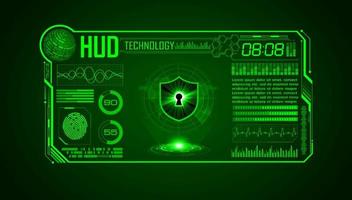 Modern HUD Technology Screen Background with lock vector