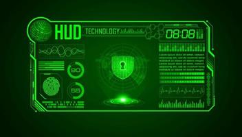 Modern HUD Technology Screen Background with padlock vector