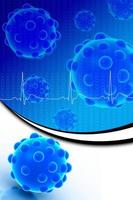 3d multi use Bacteria in color background photo