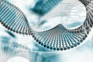 Digital illustration of DNA in color background photo