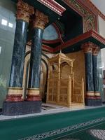 Interiors in the Jami Baitul Kudus mosque, Bogor, Indonesia. photo