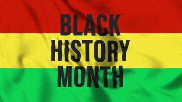 mes de la historia negra con la bandera del mes de la historia negra para la cultura americana, africana y los meses de la historia negra. video