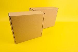 Cardbox with color background photo