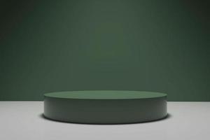 Set of realistic 3D round podium isolated on pastel color background photo