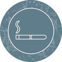 icono de vector de cigarro encendido único