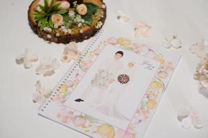 wedding book illustration as a background photo