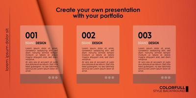 vector template editable menu presentation portfolio gradient style for Picelist, landing page, website, elearning, education, menu