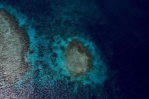 reef of Maldive aerial view panorama landscape photo