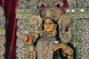 Sarasvati statue close up photo