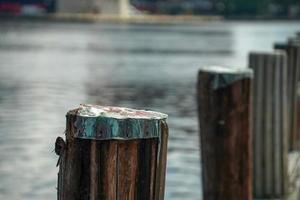 baltimore maryland inner harbor bollard detail photo