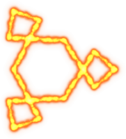 Fire flame ornament frame png