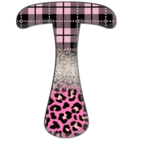 Half Leopard black and Pink Clipart png