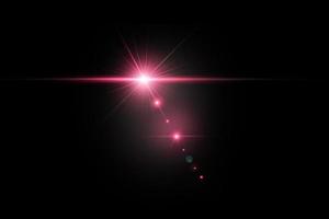 Light effect of lens flares. colorful glowing lights sun burst effects with sparkles on a transparent background photo