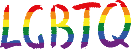 geslacht, tekening regenboog structuur penseelstreek belettering. titel lgbtq png