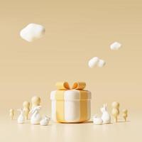 3d render abstract background. new year, year of the rabbit. photo