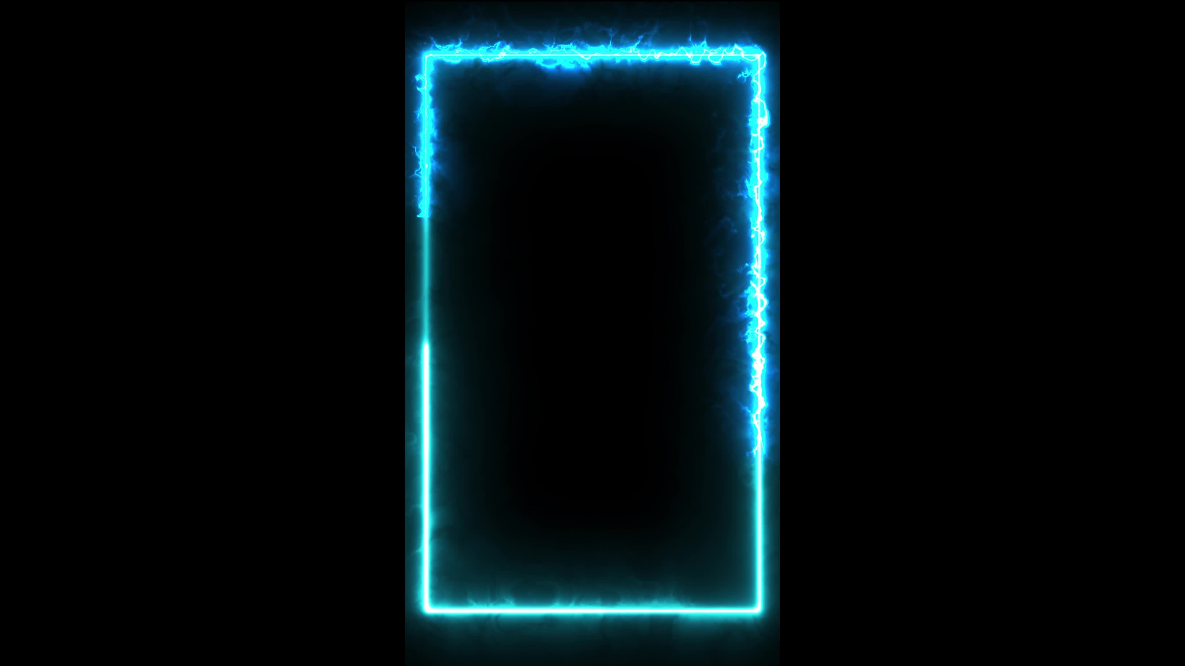 neon line box, abstract neon line frame, neon light line background