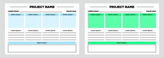 modern planner template set of planner and to do list project vector