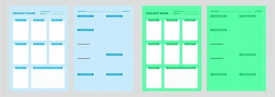 modern planner template set of planner and to do list project vector