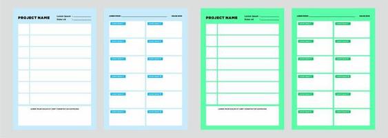 conjunto de plantillas de planificador moderno de planificador y proyecto de lista de tareas vector