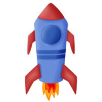 Rocket fly to the moon png