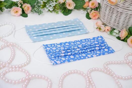 beautiful patterned masks as a background photo