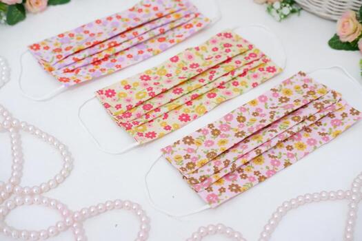 beautiful patterned masks as a background photo