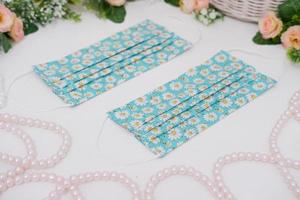 beautiful patterned masks as a background photo